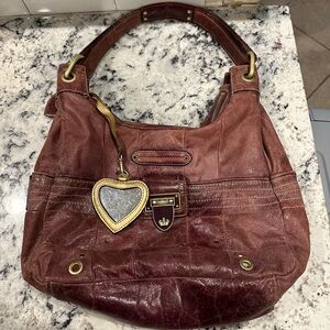 Vintage Juicy Couture Leather Handel Bag Distressed Y2K USA